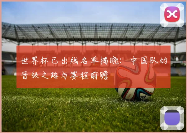 世界杯已出线名单揭晓：中国队的晋级之路与赛程前瞻